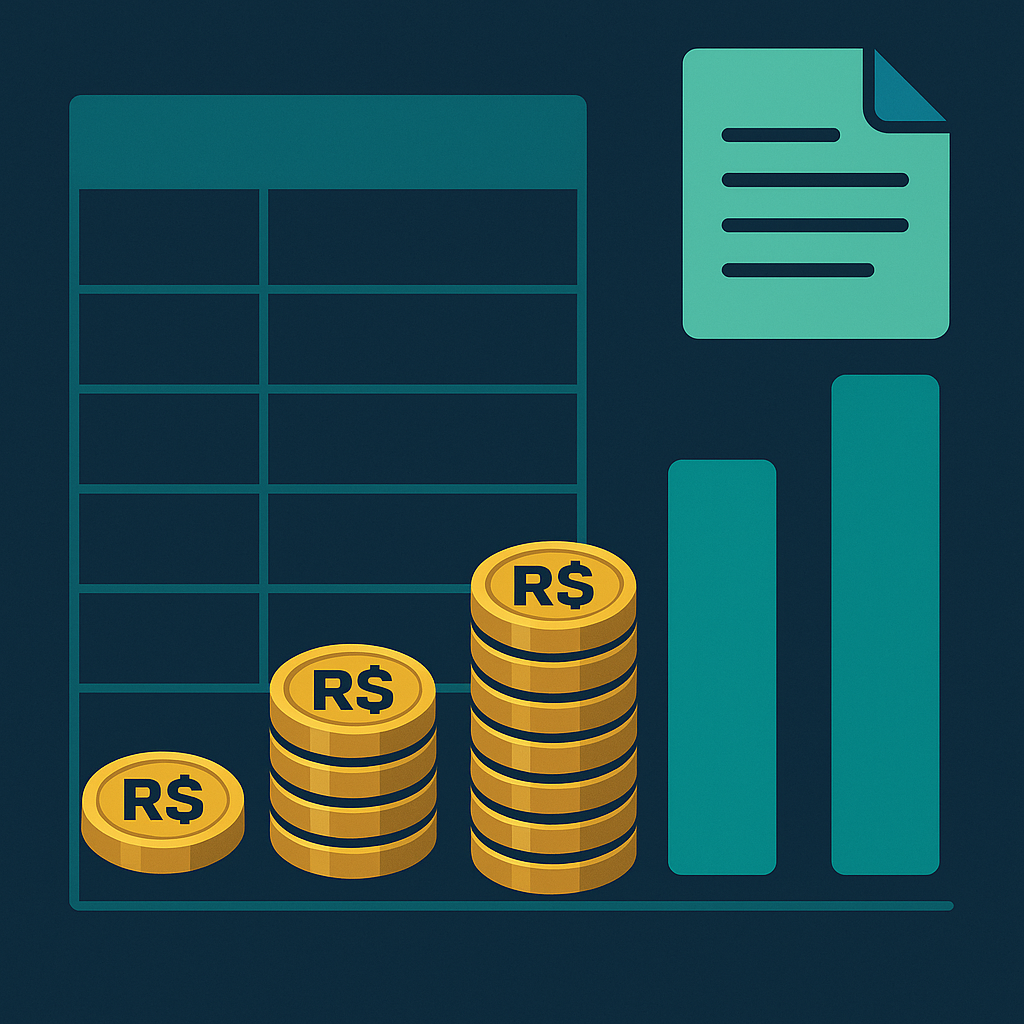 Visualização dos thresholds fiscais: posse R$5k, vendas mensais R$35k isento, Coleta Nacional R$30k